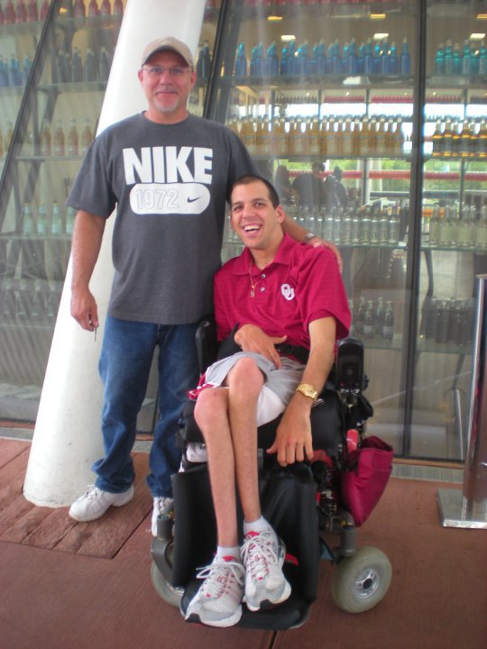 Jeremy Ring of Ring inflateables with dad